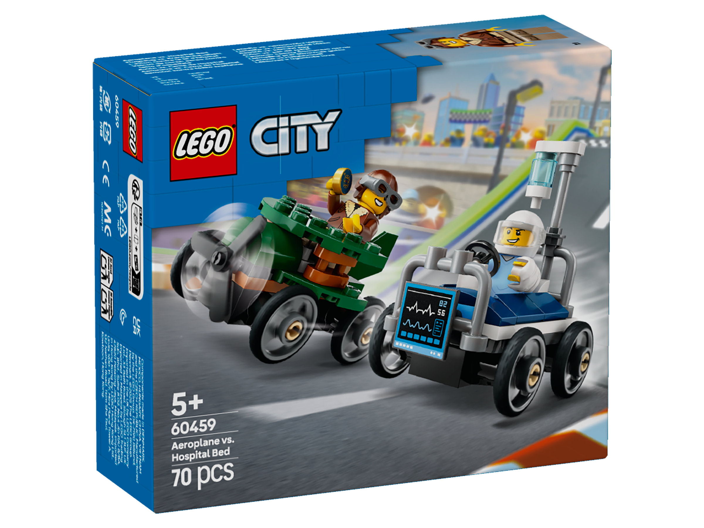 LEGO City 60459 Airplane vs. Hospital Bed Race Car