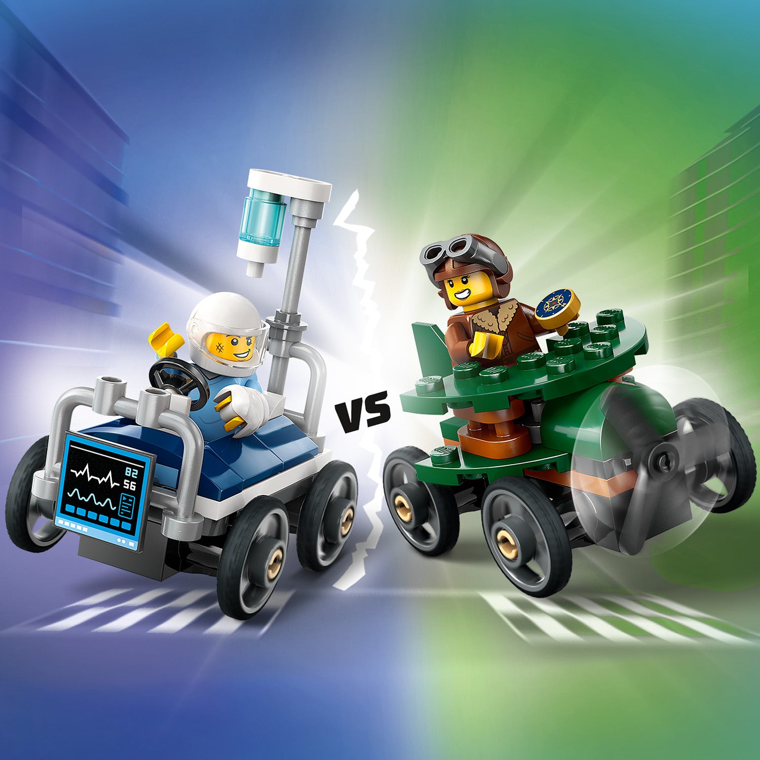 LEGO City 60459 Airplane vs. Hospital Bed Race Car