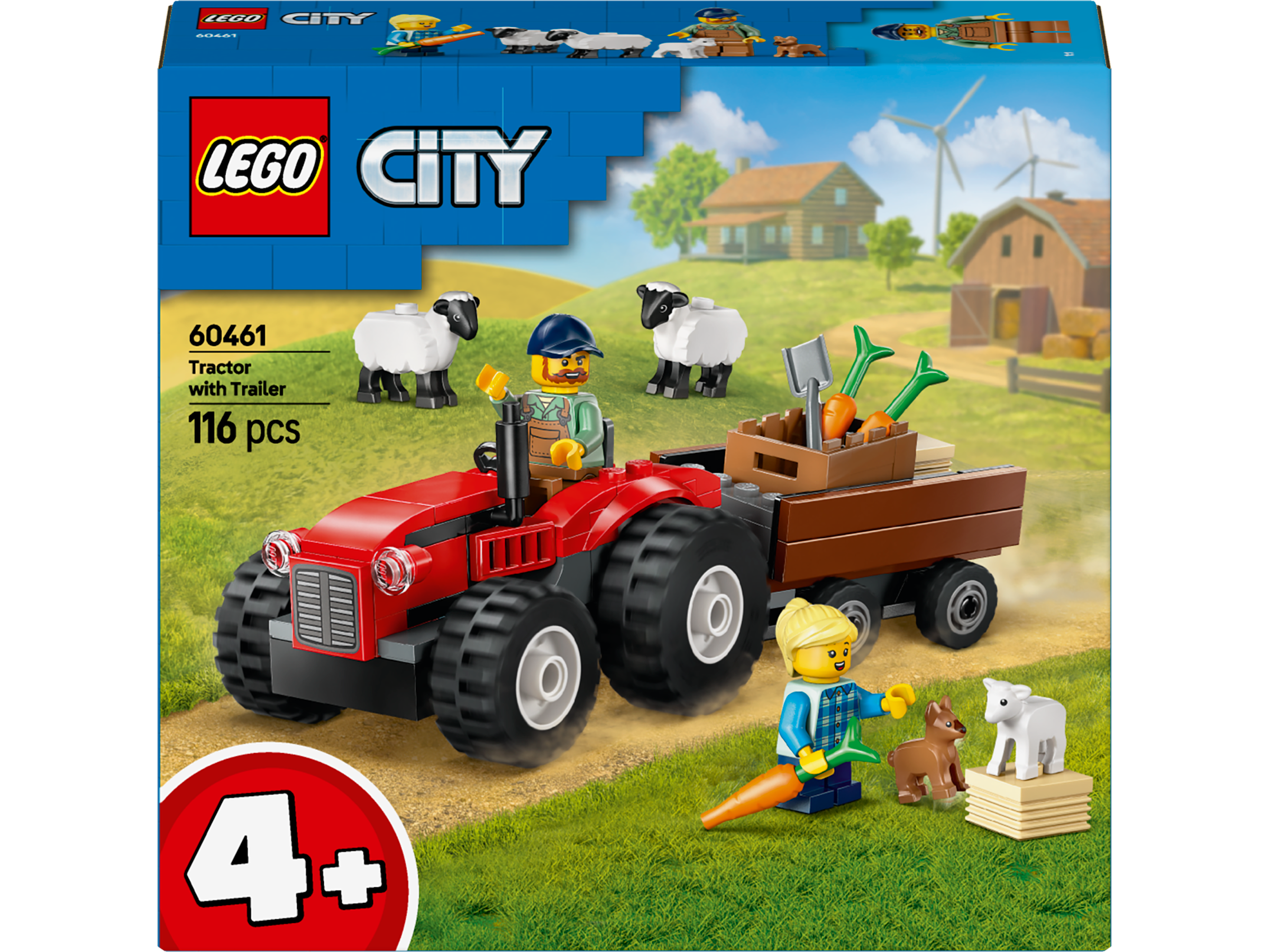 LEGO City 60461 Red Farm Tractor with Trailer & Sheep