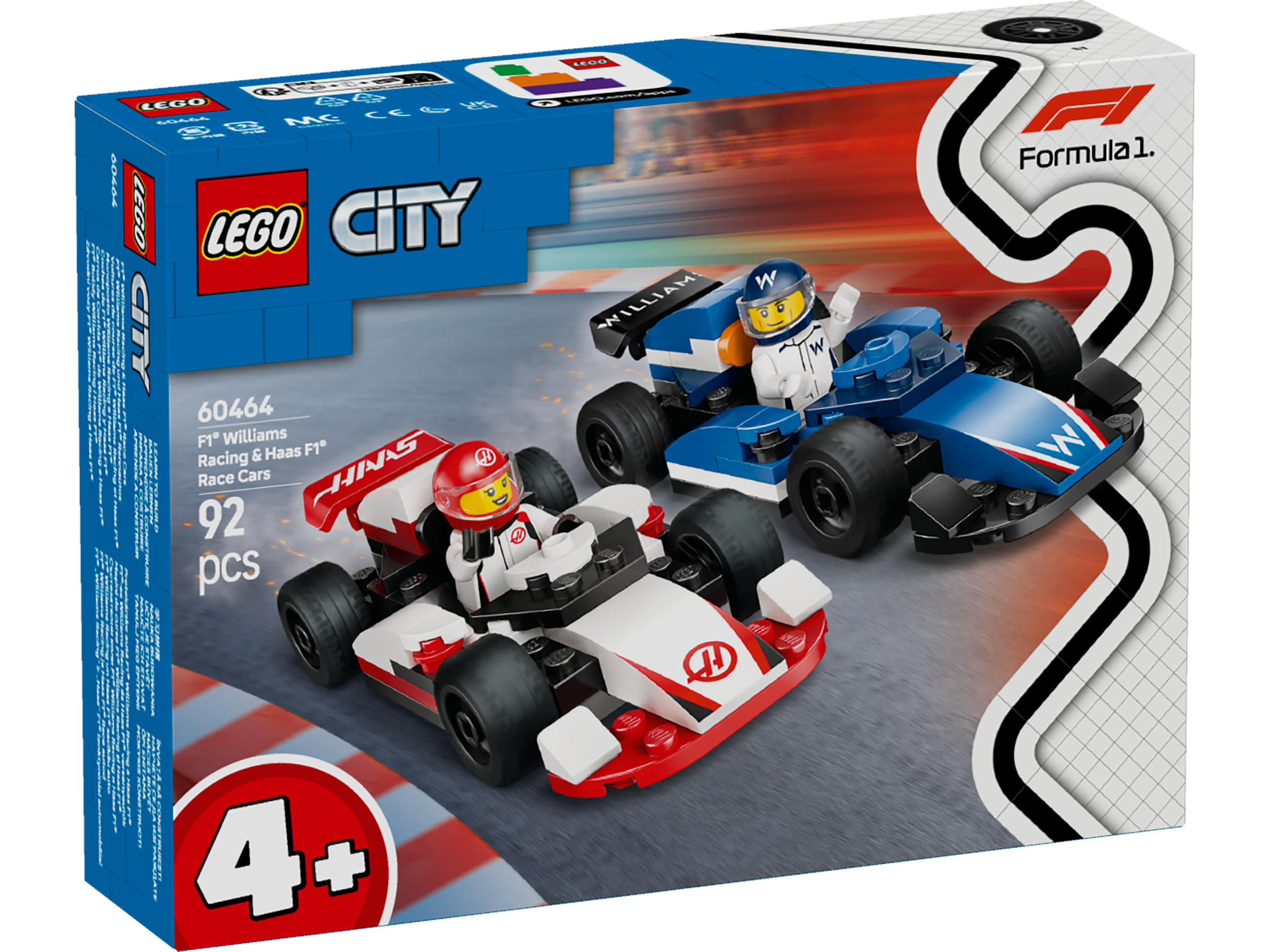 LEGO City 60464 F1® Williams Racing & Haas F1® Race Cars