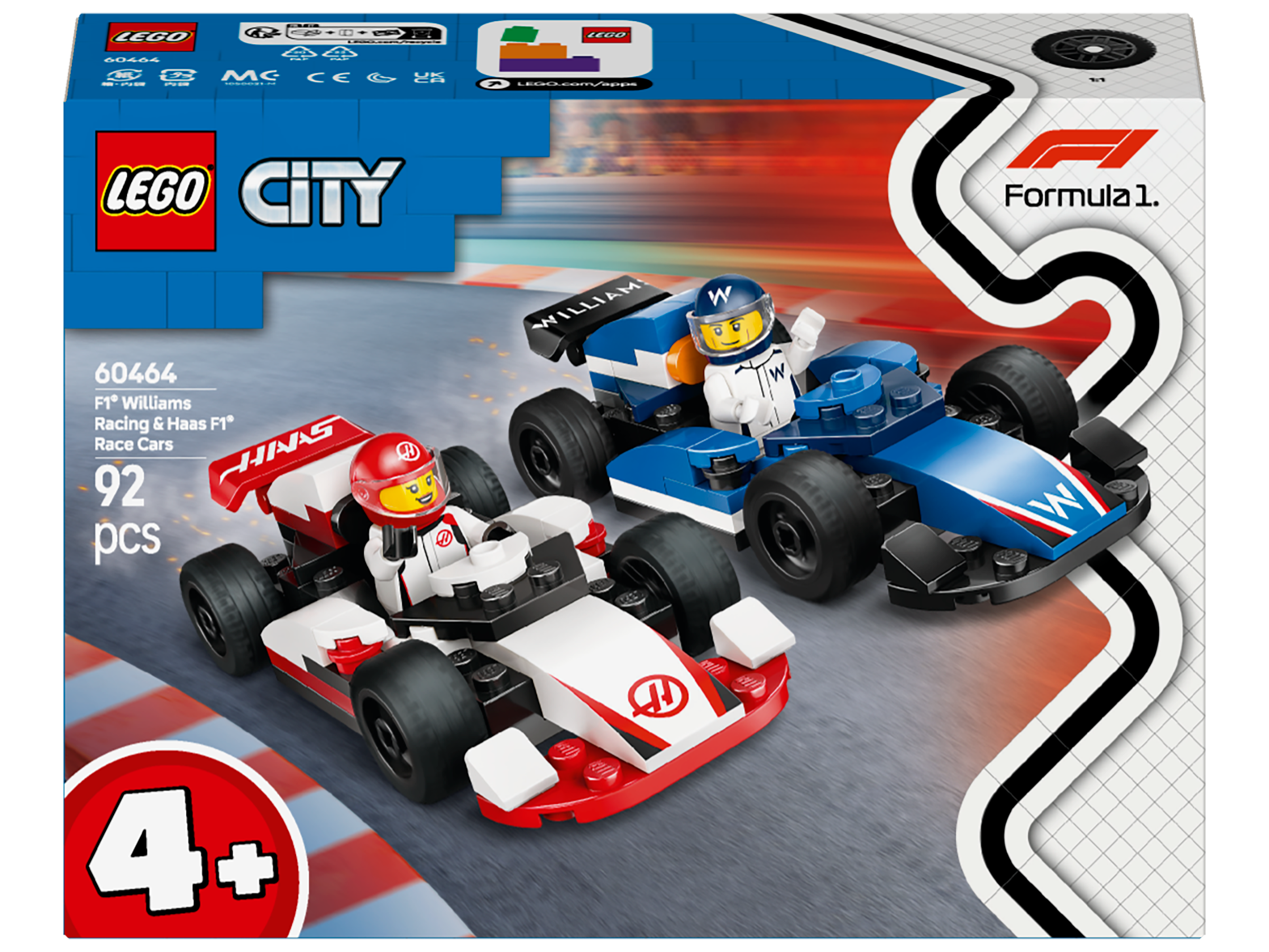 LEGO City 60464 F1® Williams Racing & Haas F1® Race Cars