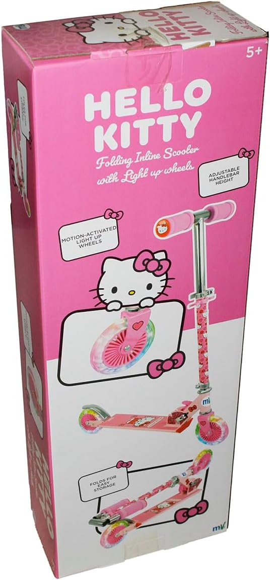 Hello Kitty Folding Inline Scooter with Lights