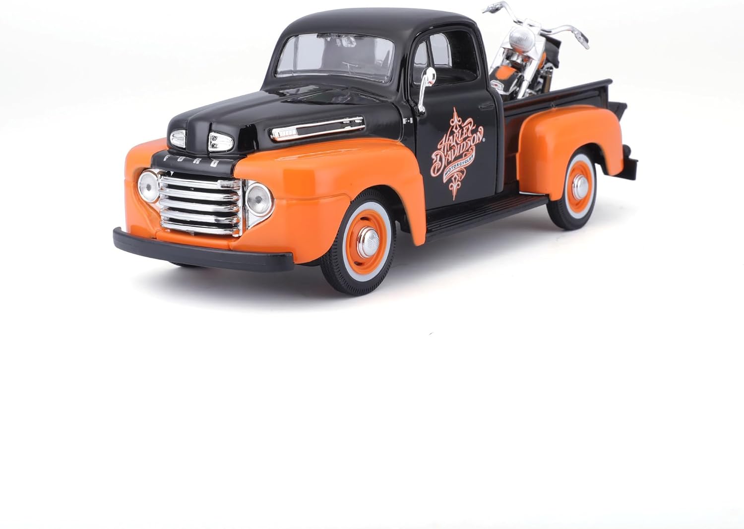 Maisto 1:24 Harley Davidson 1958 Ford F-1 Pickup With 1958 Flh Duo Glide