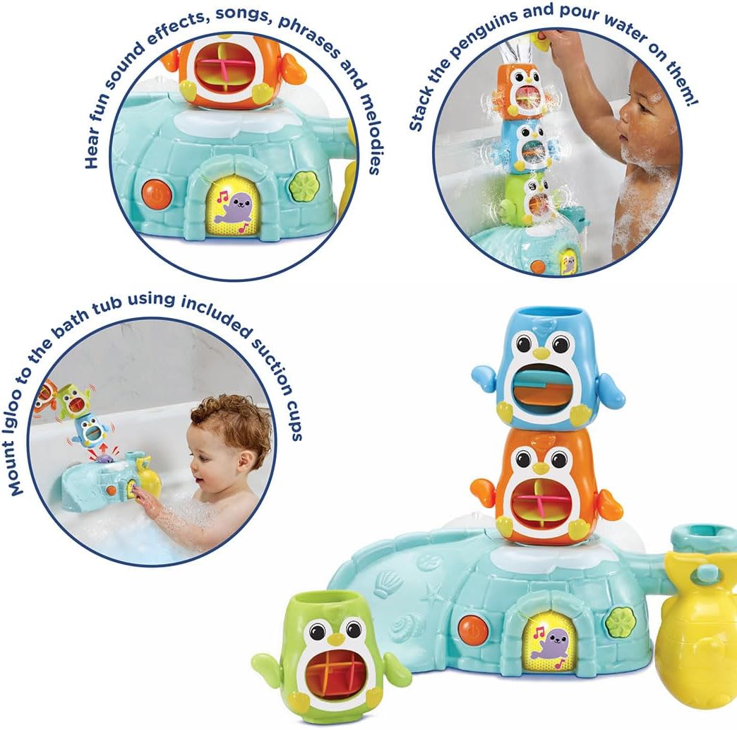 VTech Stack & Splash Penguin Pals Bath Toy