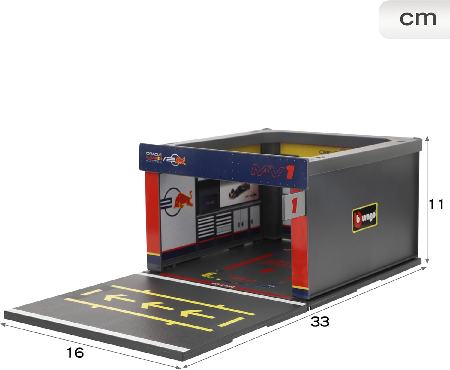 Bburago F1 Red Bull Racing RB20 2024 & Pitt Pass Diorama - Verstappen