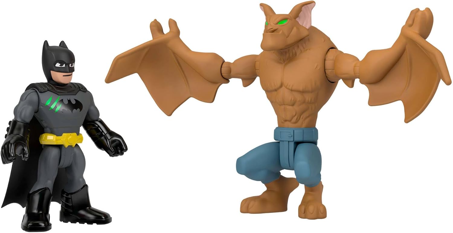 Fisher-Price Imaginext DC Super Friends Batcopter vs Man-Bat Playset