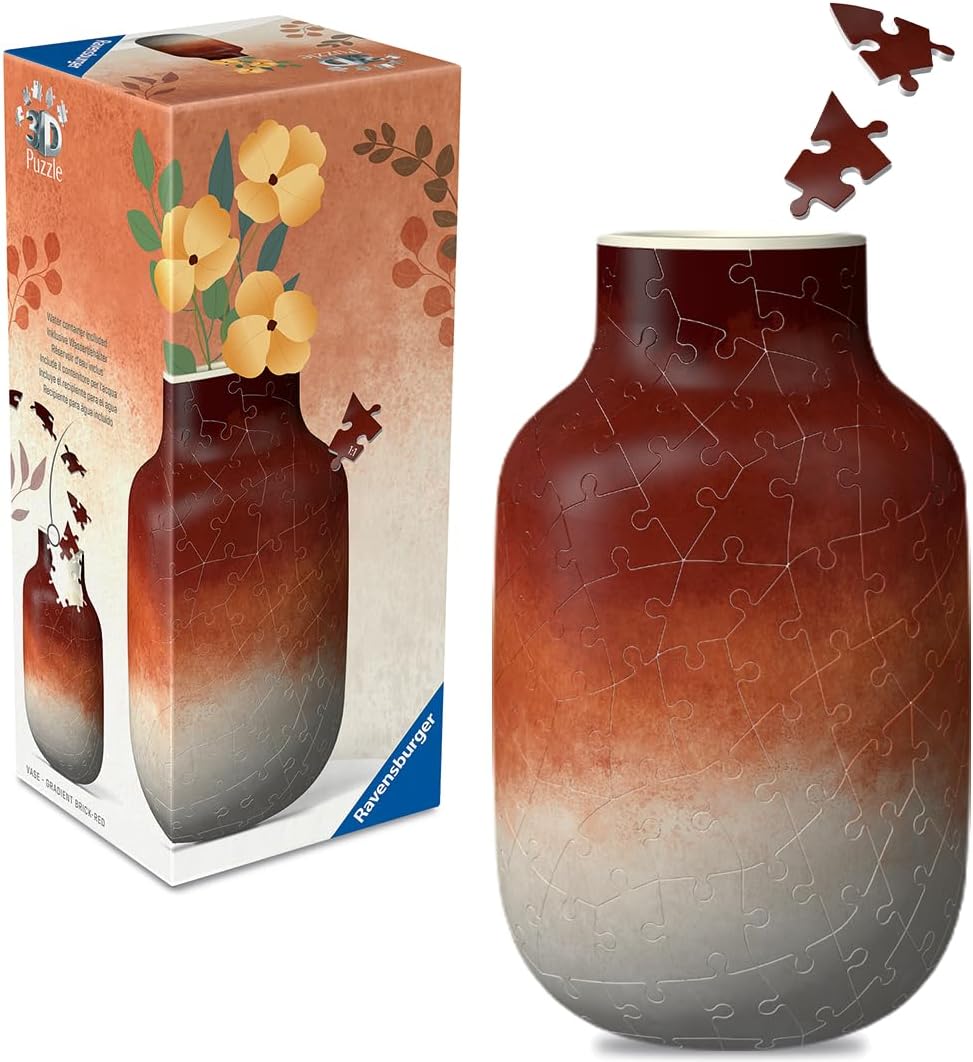 Vase Gradient Brick-Red 162 Pce 3D Decorative Pzl