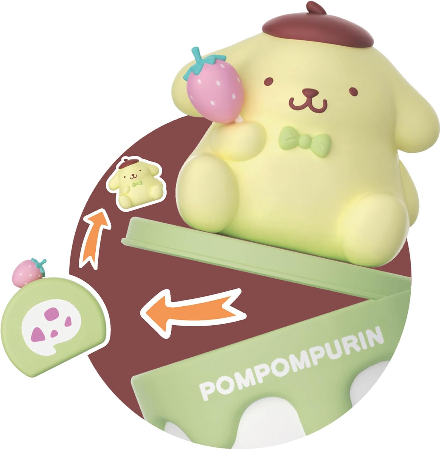 Pompompurin Strawberry Cake Surprise