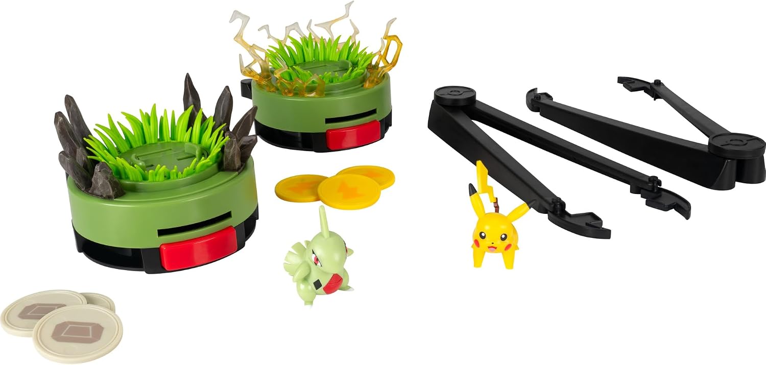 Pokemon Battle Disc Showdown Game with Pikachu & Larvitar
