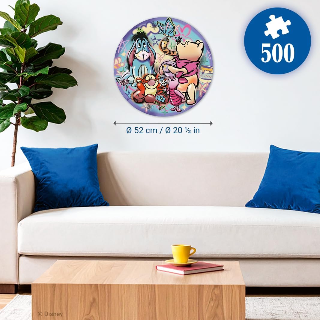 Winnie the Pooh Circular 500 piece Jigsaw Puzzle