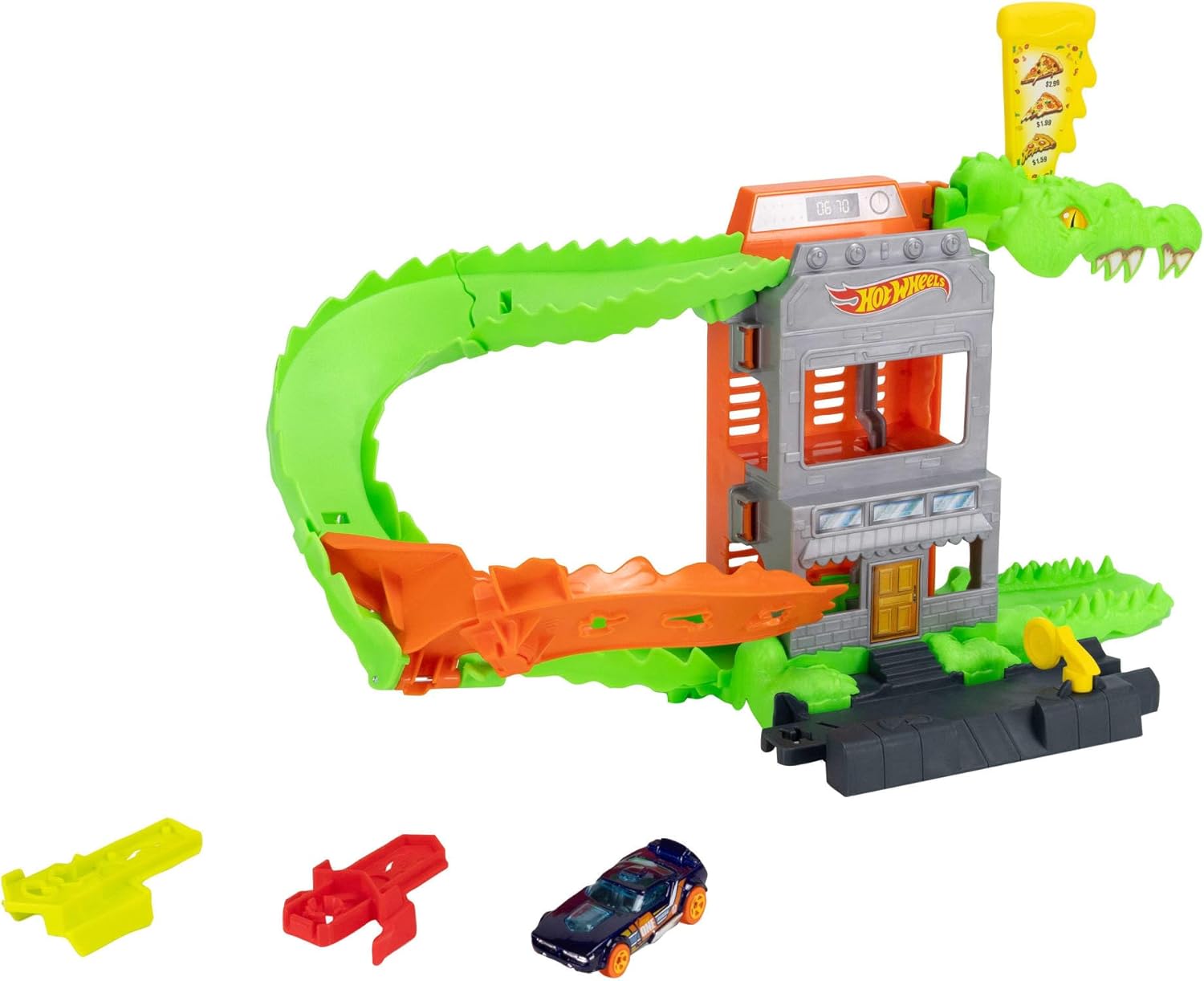 Hot Wheels City Croc Pizza Attack Playset