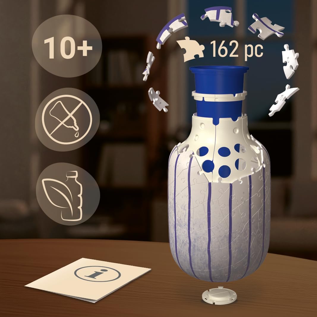 Vase Stripes Blue 162 Piece 3D Decorative Puzzle