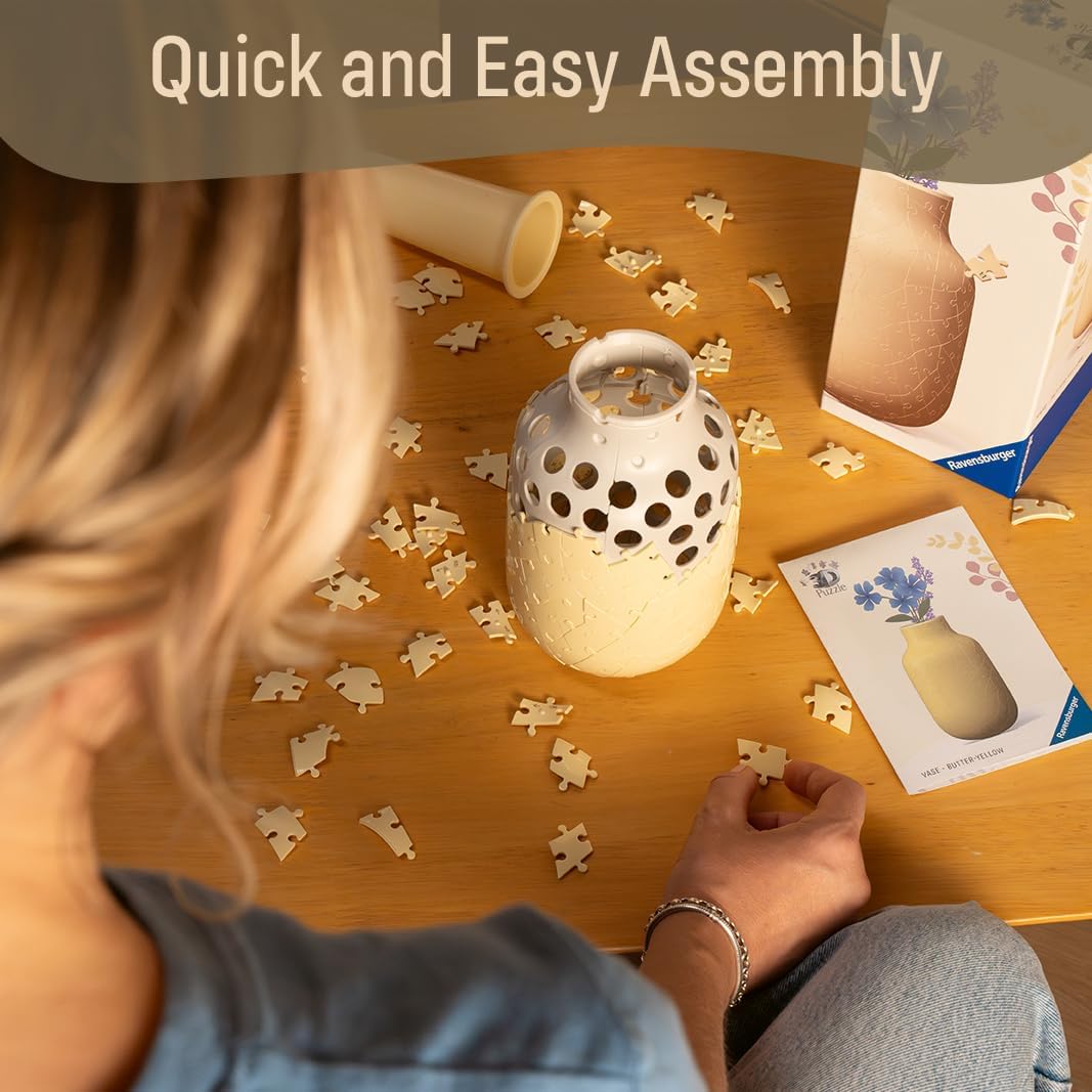Vase Butter-Yellow 162 Piece 3D Decorative Puzzle
