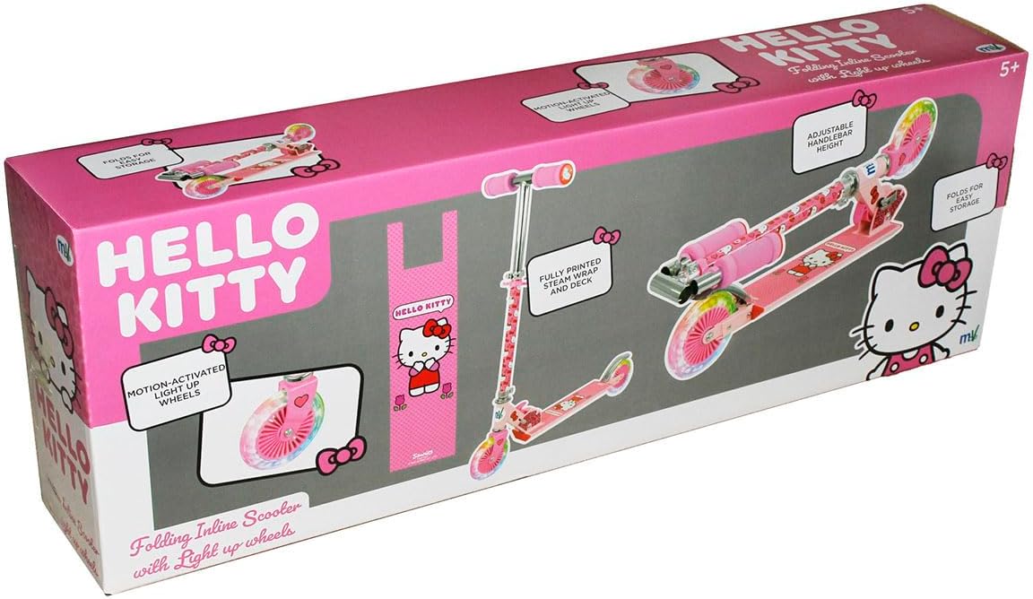 Hello Kitty Folding Inline Scooter with Lights