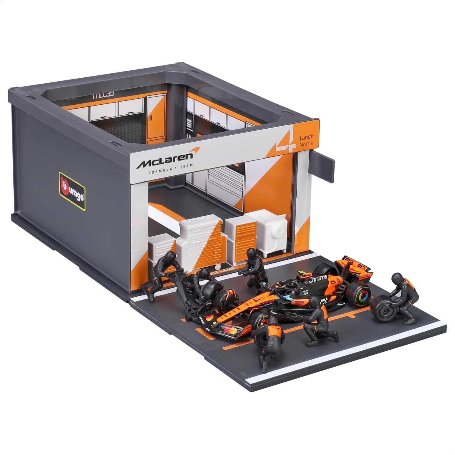 Bburago McLaren MCL39 & Pit Pass Diorama - Norris