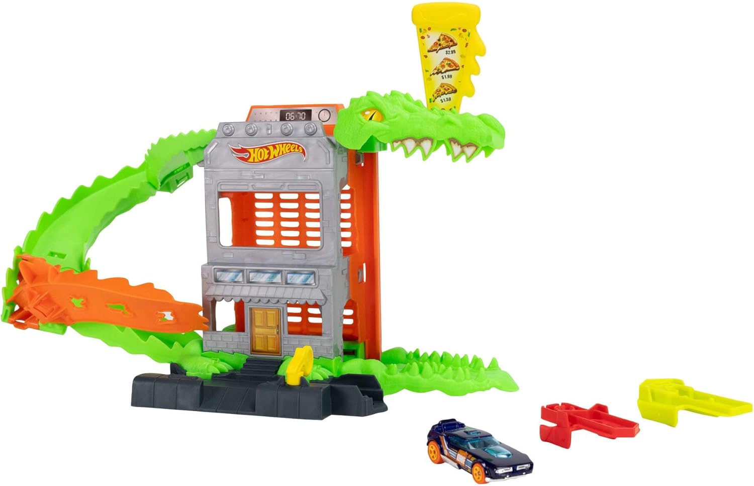 Hot Wheels City Croc Pizza Attack Playset