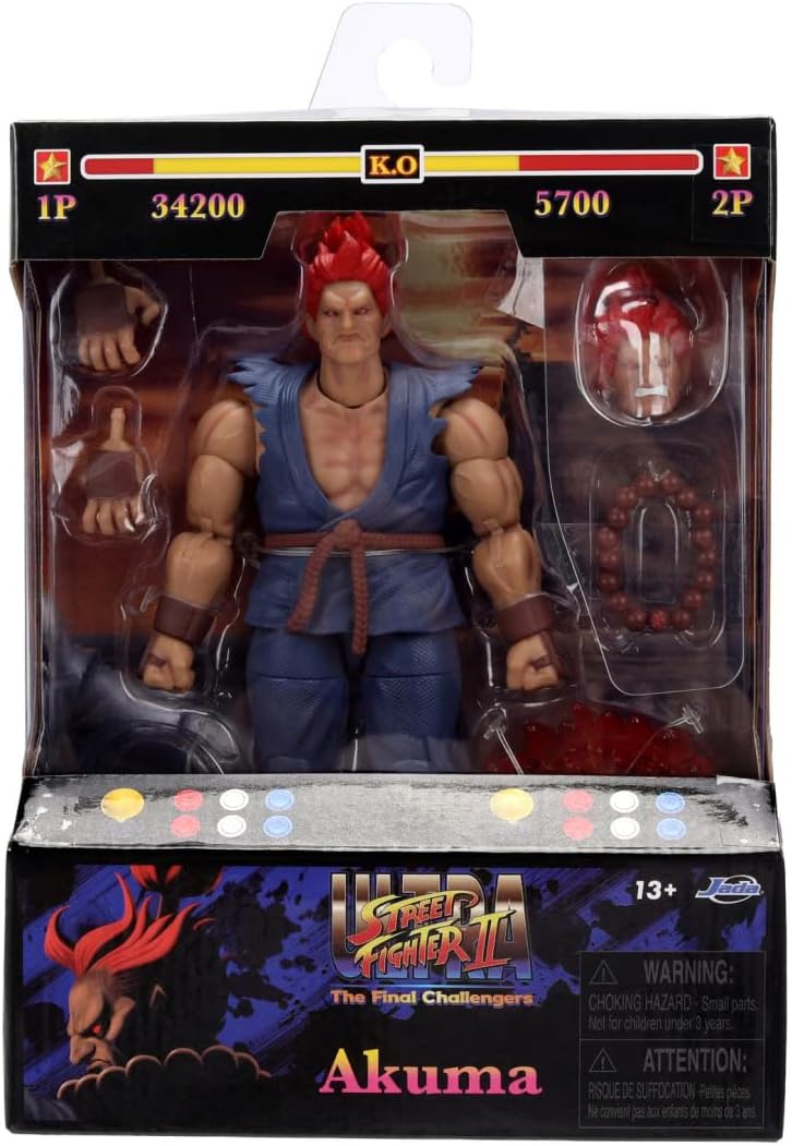 Jada Street Fighter II Akuma 6" Action Figure