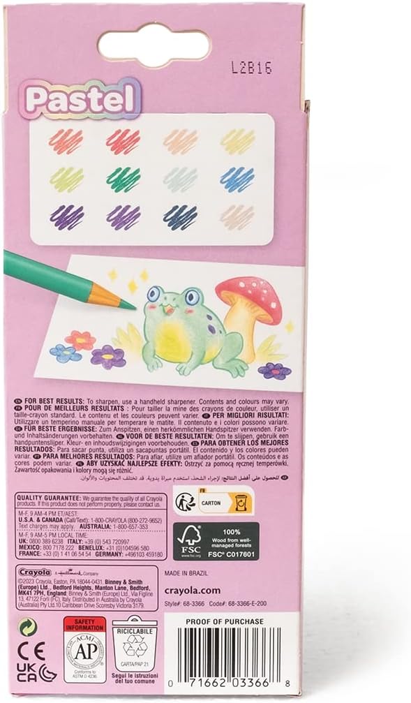 Crayola 12 Pastel Coloured Pencils