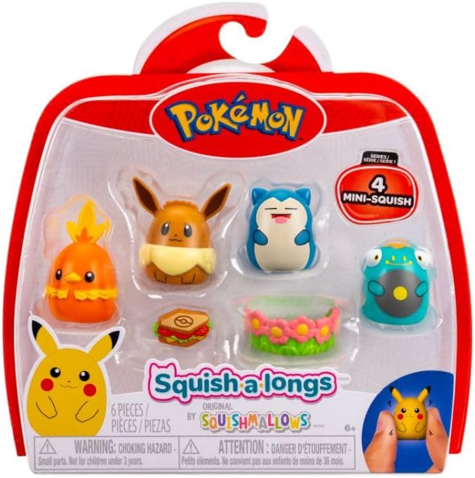Squish-a-longs Pokemon Eevee 4 Pack
