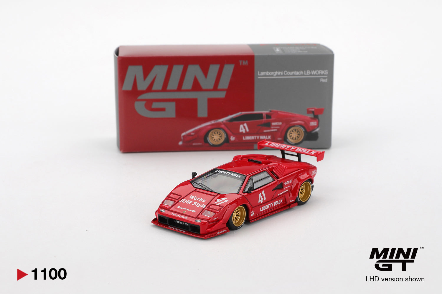 Mini GT Lamborghini Countach LB-WORKS Red 1:64 Die Cast