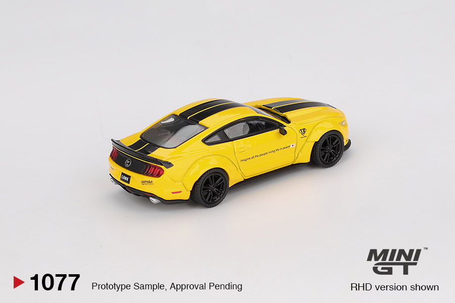 Mini GT LB-WORKS FORD MUSTANG Triple Yellow 1:64 Die Cast