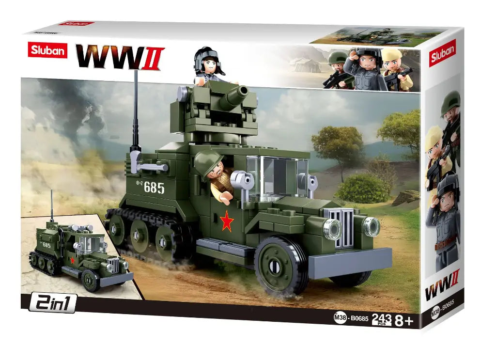Sluban WWII Gaz Half Track 2 in 1