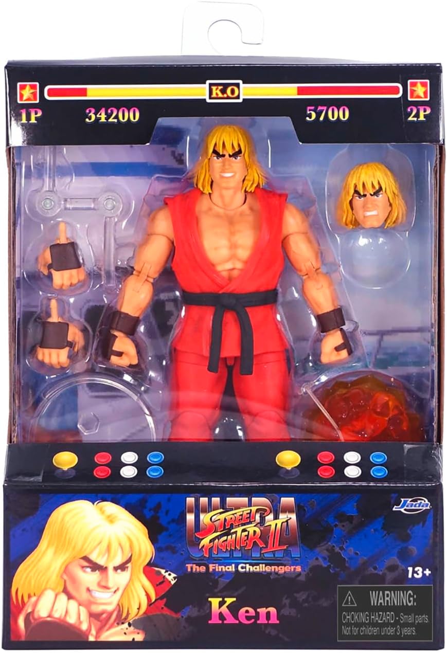 Jada Street Fighter II Ken 6" Action Figure