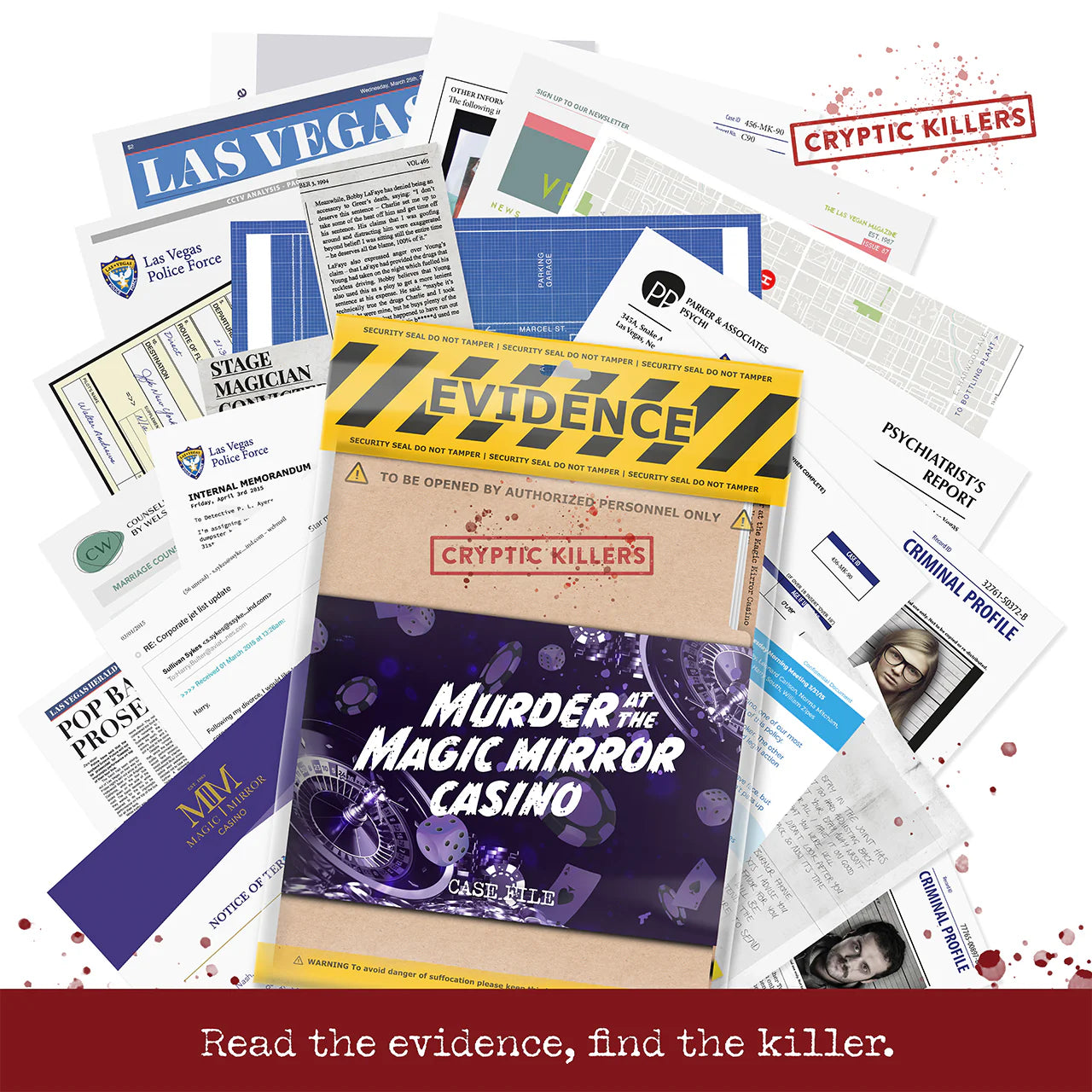 Cryptic Killers - Murder at the Magic Mirror Casino Case File