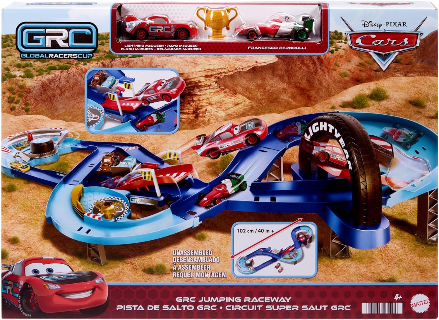 Disney Pixar Cars Global Racers Cup Jumping Raceway Playset