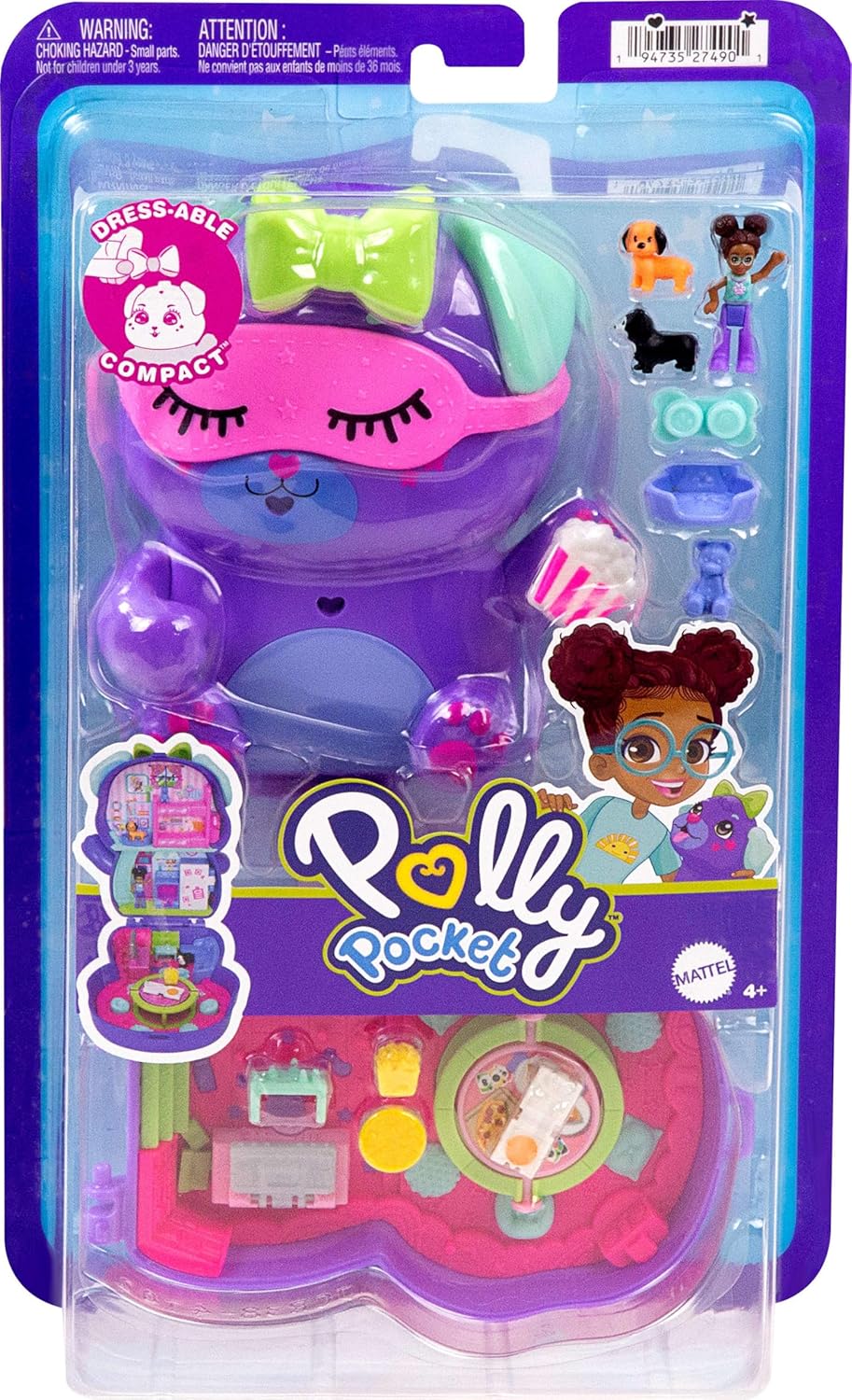 Polly Pocket Sleepover Puppy Compact Playset