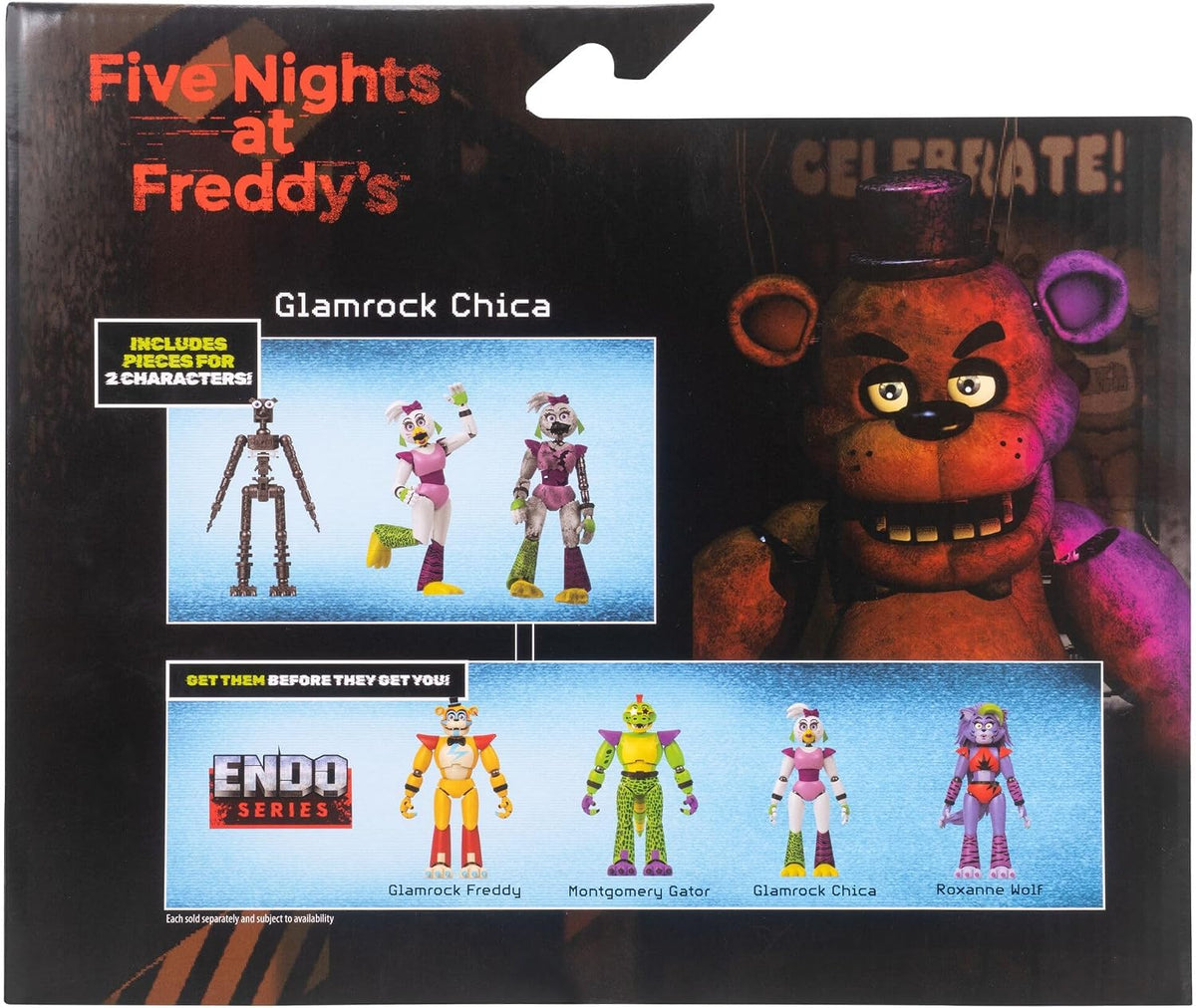 Five Nights at Freddys Endo-Series Glamrock Chica &amp; Shattered Glamrock Chica