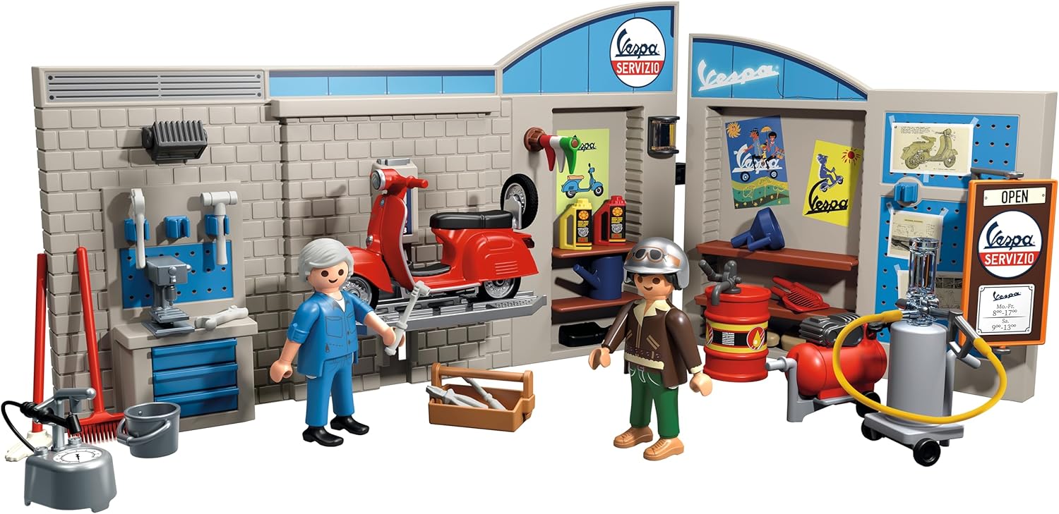 Playmobil 1960s Vespa Garage