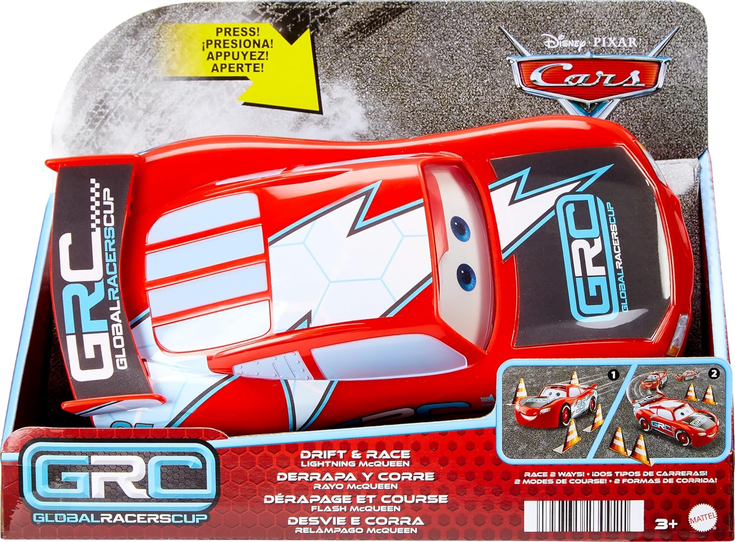 Disney And Pixar Cars Global Racers Cup Drift & Race Lightning Mcqueen