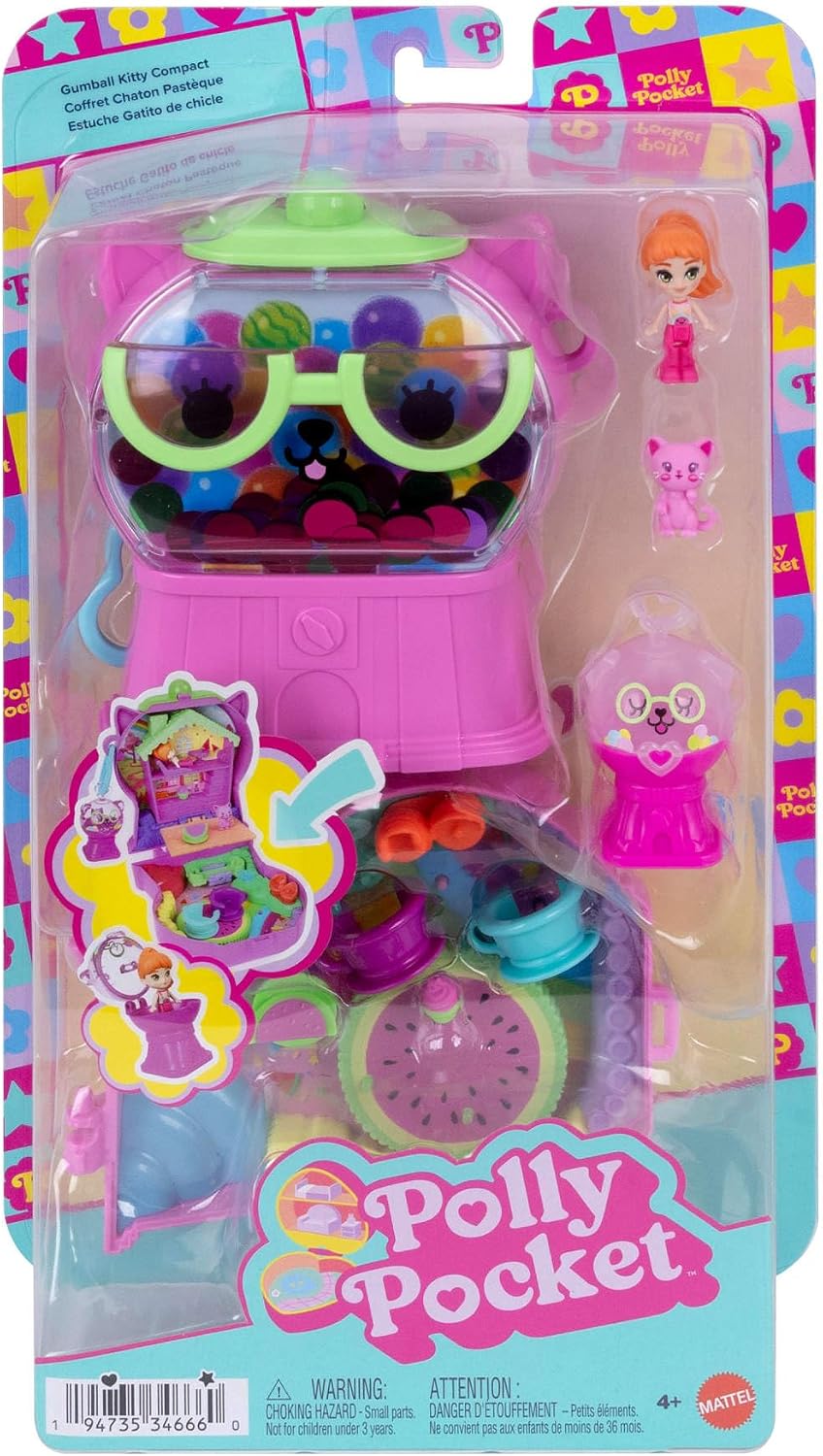 Polly Pocket Gumball Kitty Compact