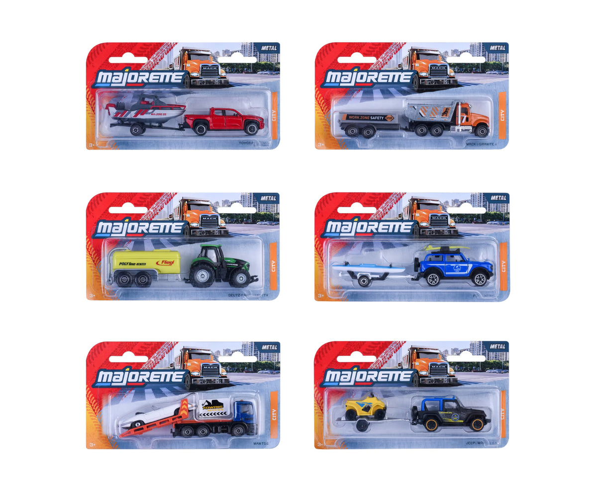 Majorette Vehicle with Trailer Assorted