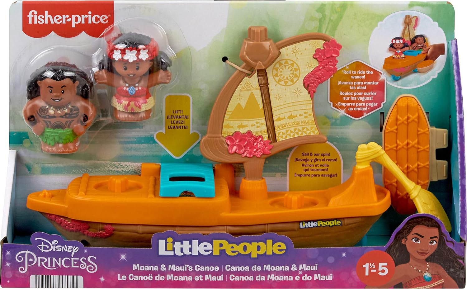 Disney Little People Moana & Mauis Canoe