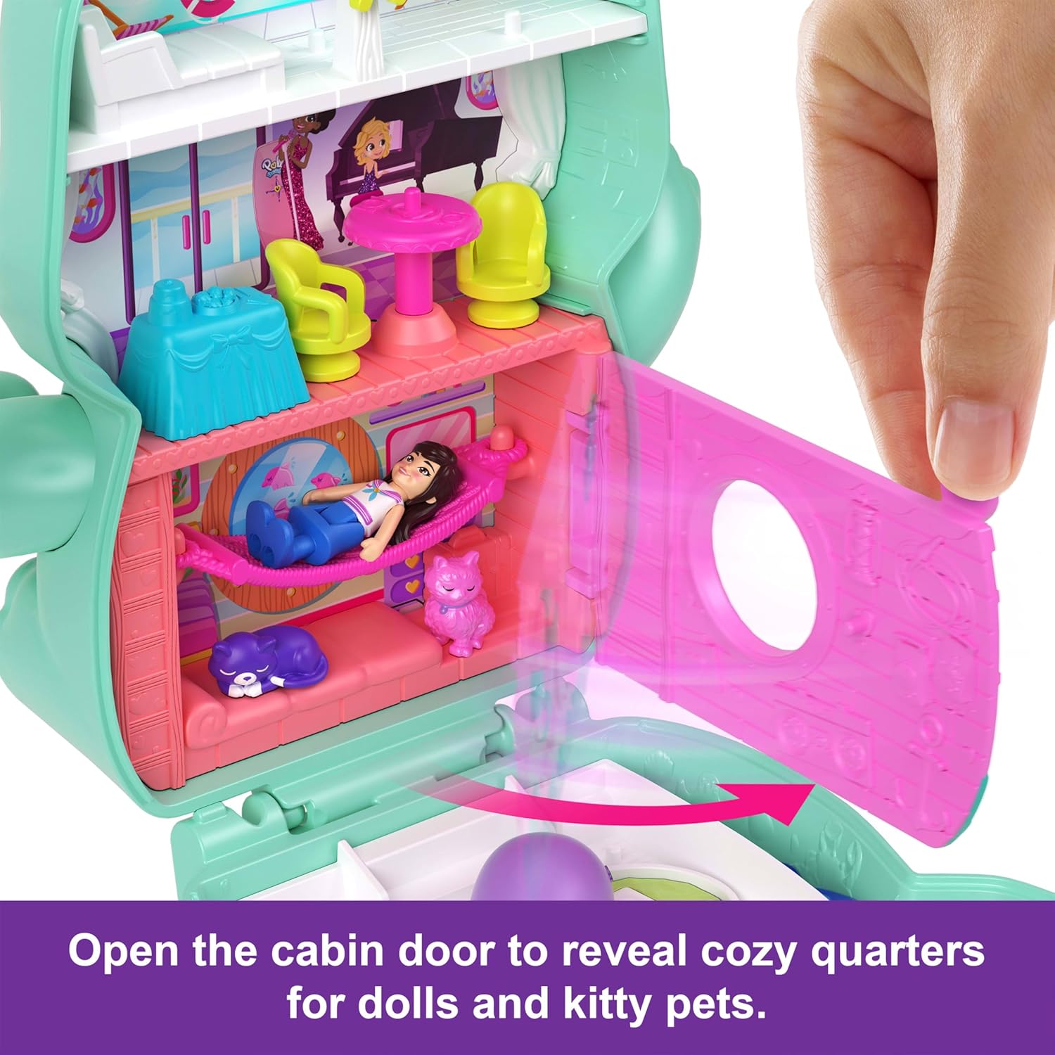 Polly Pocket Set Sail Kitty Compact Playset