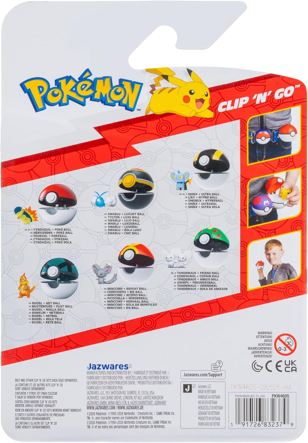 Pokemon Clip N Go Tandemaus & Friend Ball