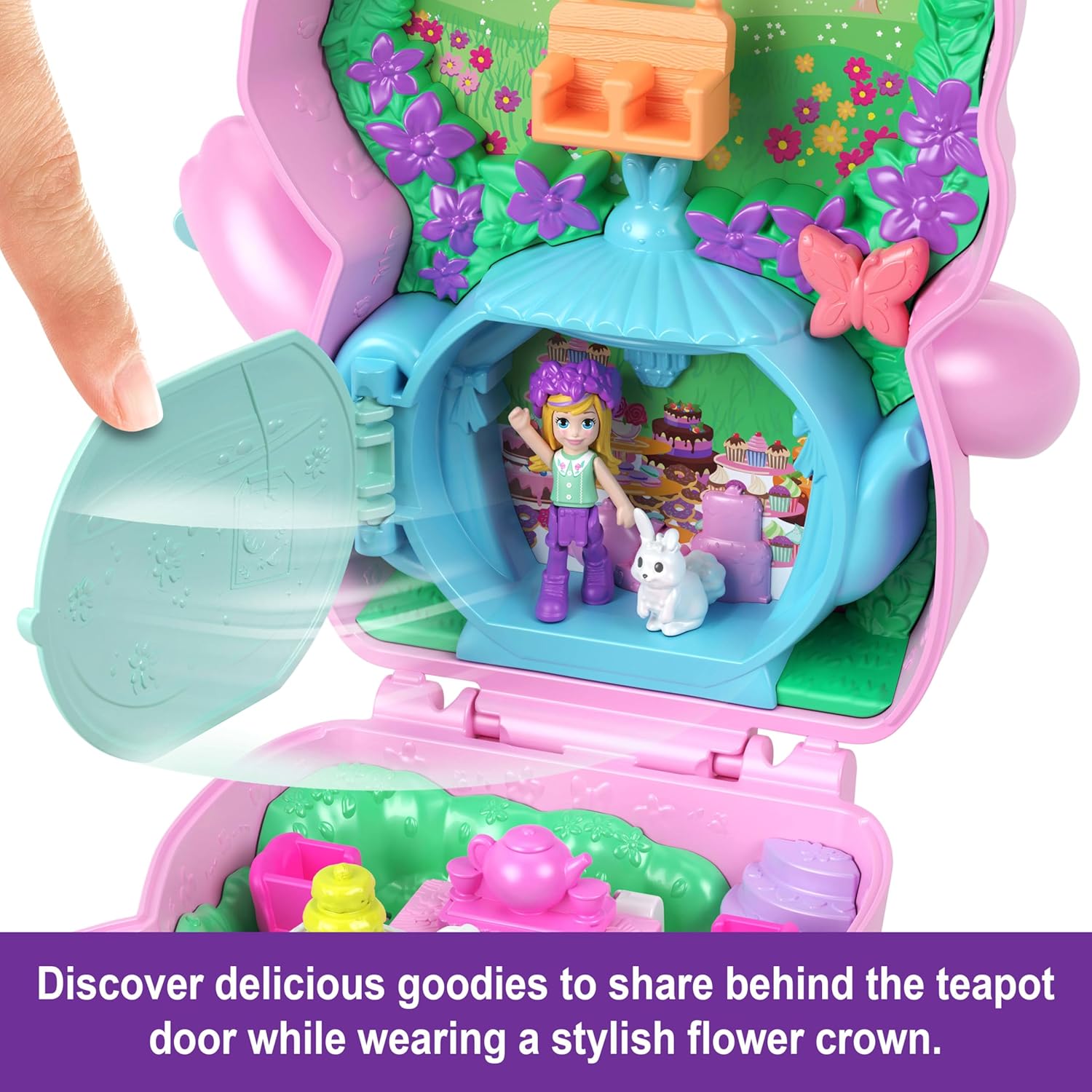 Polly Pocket Tea Party Bunny Compact Playset