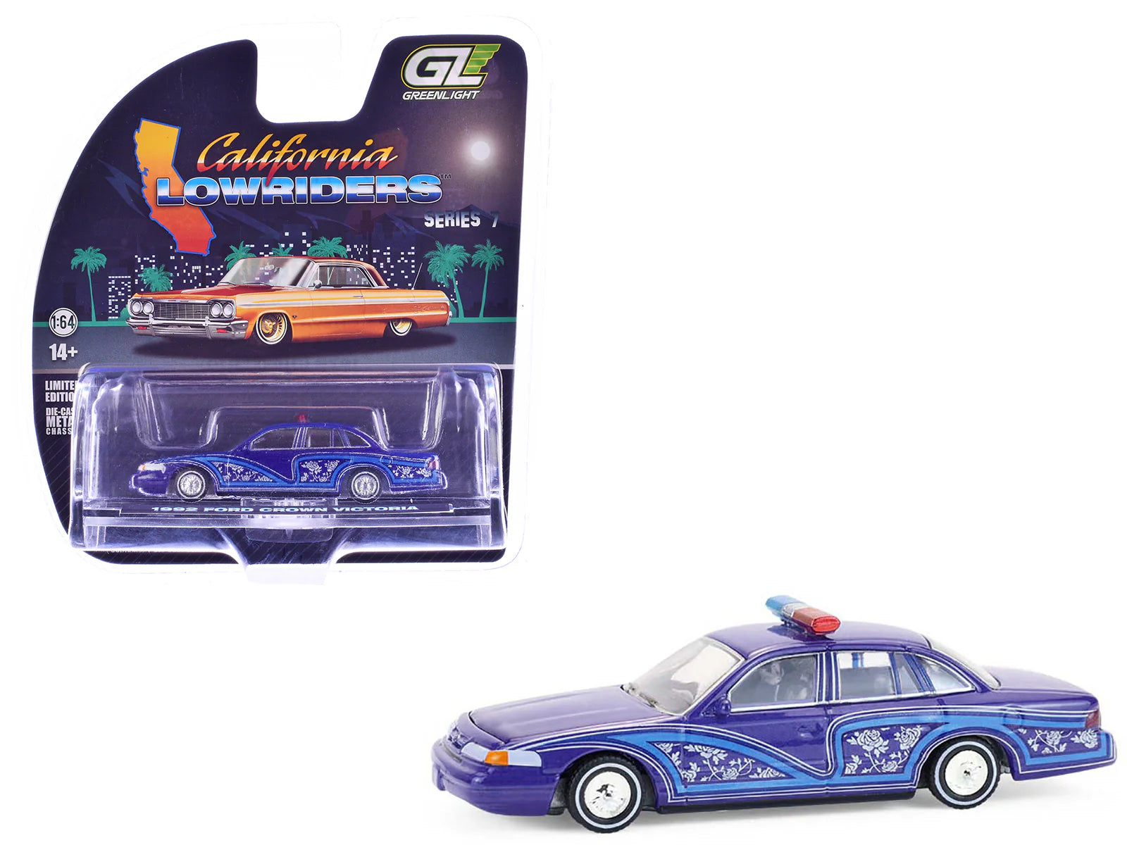 Greenlight California Lowriders 1992 Ford Crown Victoria 1:64 Scale Die Cast