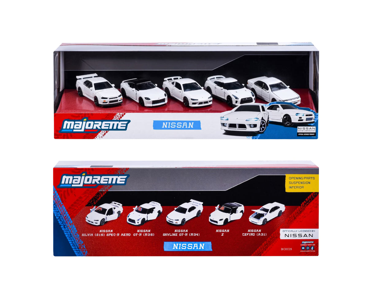 Majorette Nissan 5 Piece Vehicle Gift Set