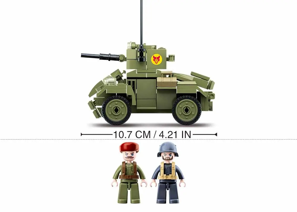 Sluban WWII UK Army Armored War Vehicle