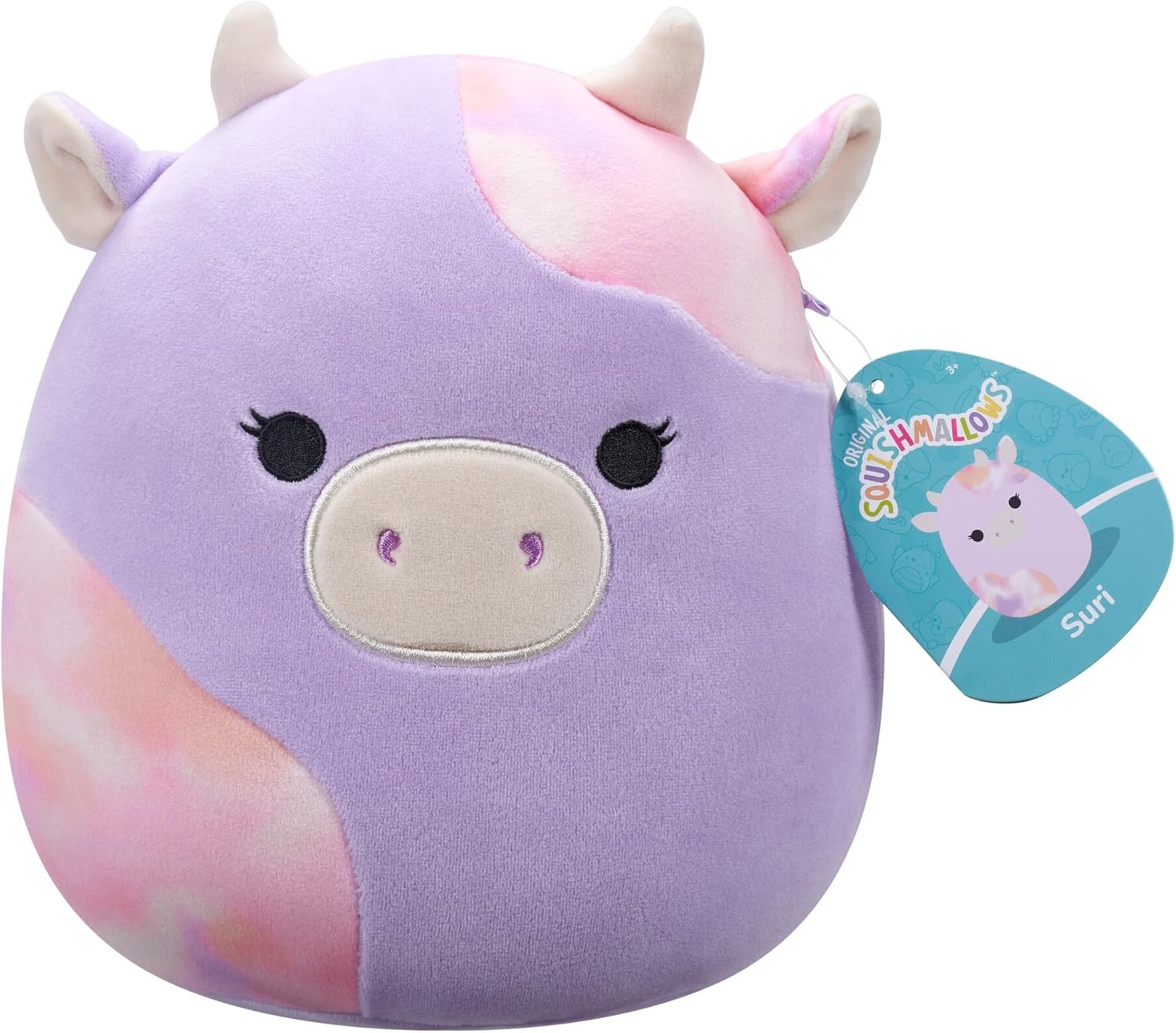 Squishmallows 8" Suri Purple Cow with Tie Dye Spot