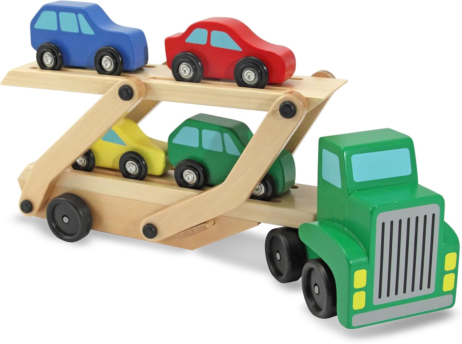 Melissa & Doug Wooden Car Transporter Playset