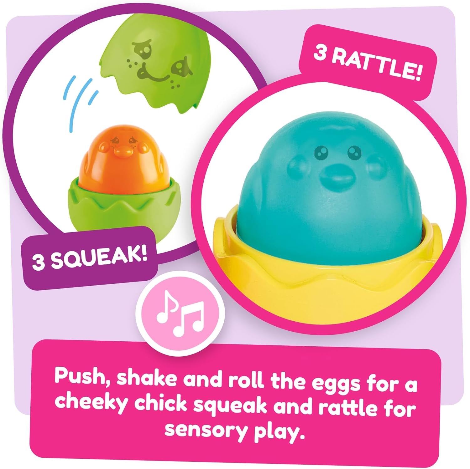 Tomy Toomies Hide & Squeak Bright Chicks