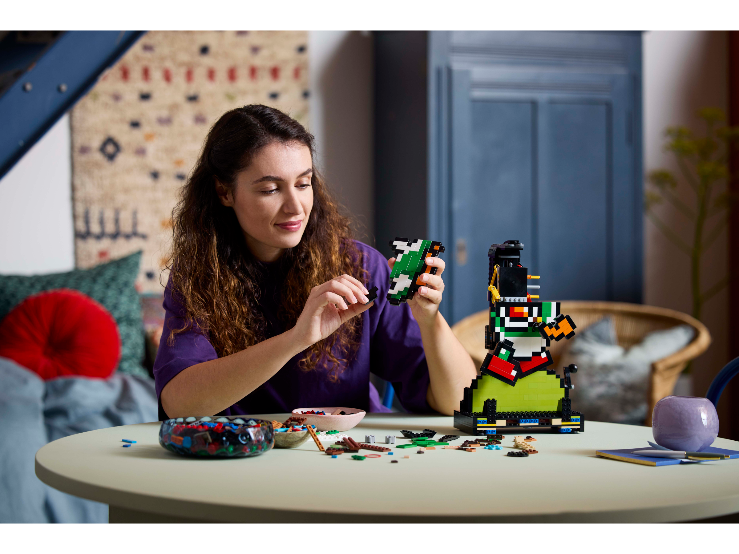 LEGO 71438 Super Mario World: Mario & Yoshi Interactive Model Set for Adults