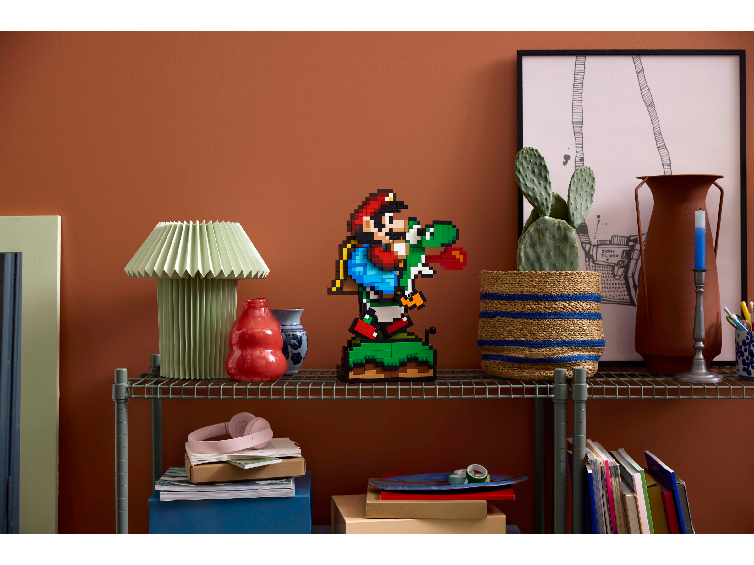 LEGO 71438 Super Mario World: Mario & Yoshi Interactive Model Set for Adults