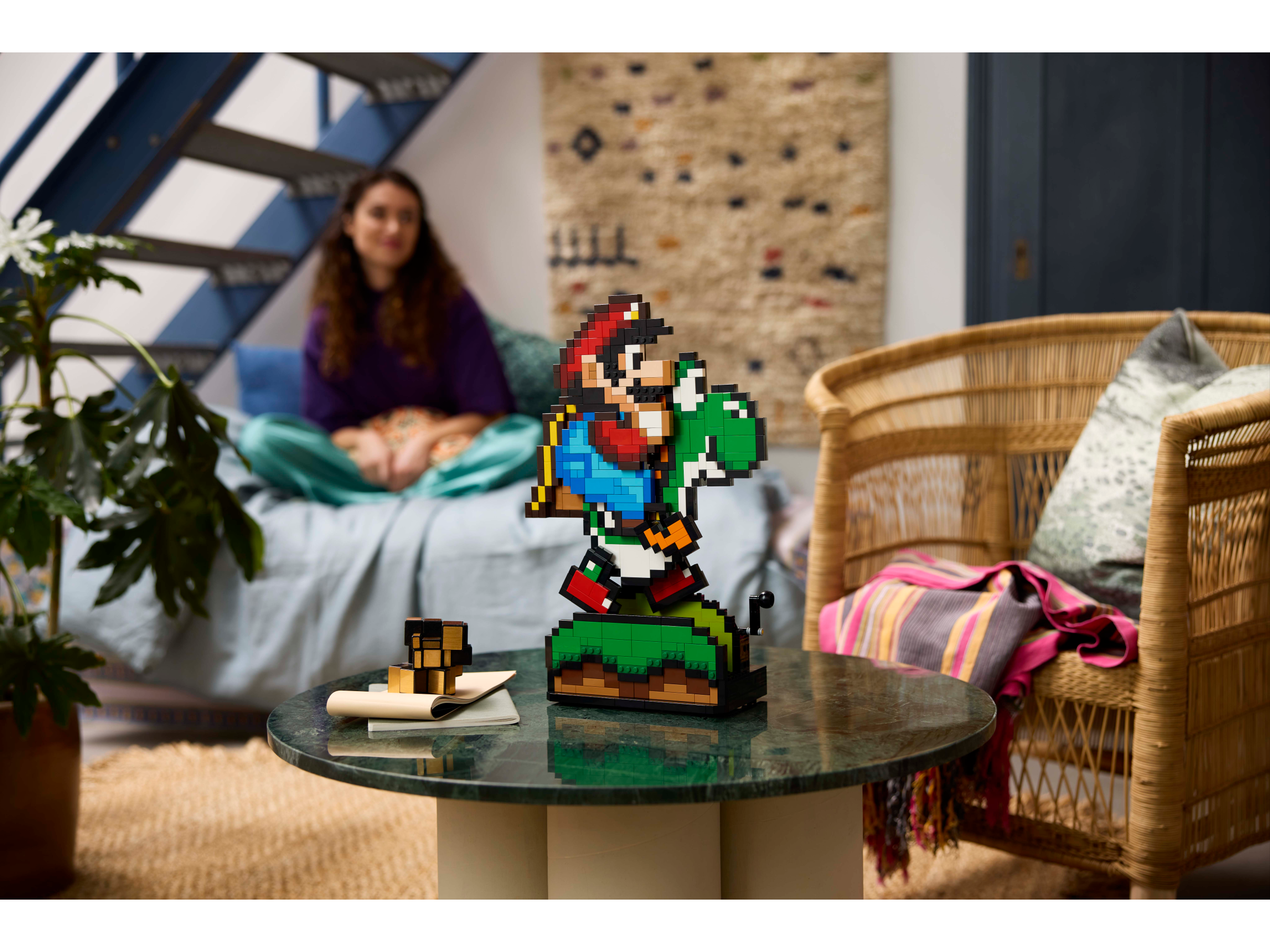 LEGO 71438 Super Mario World: Mario & Yoshi Interactive Model Set for Adults