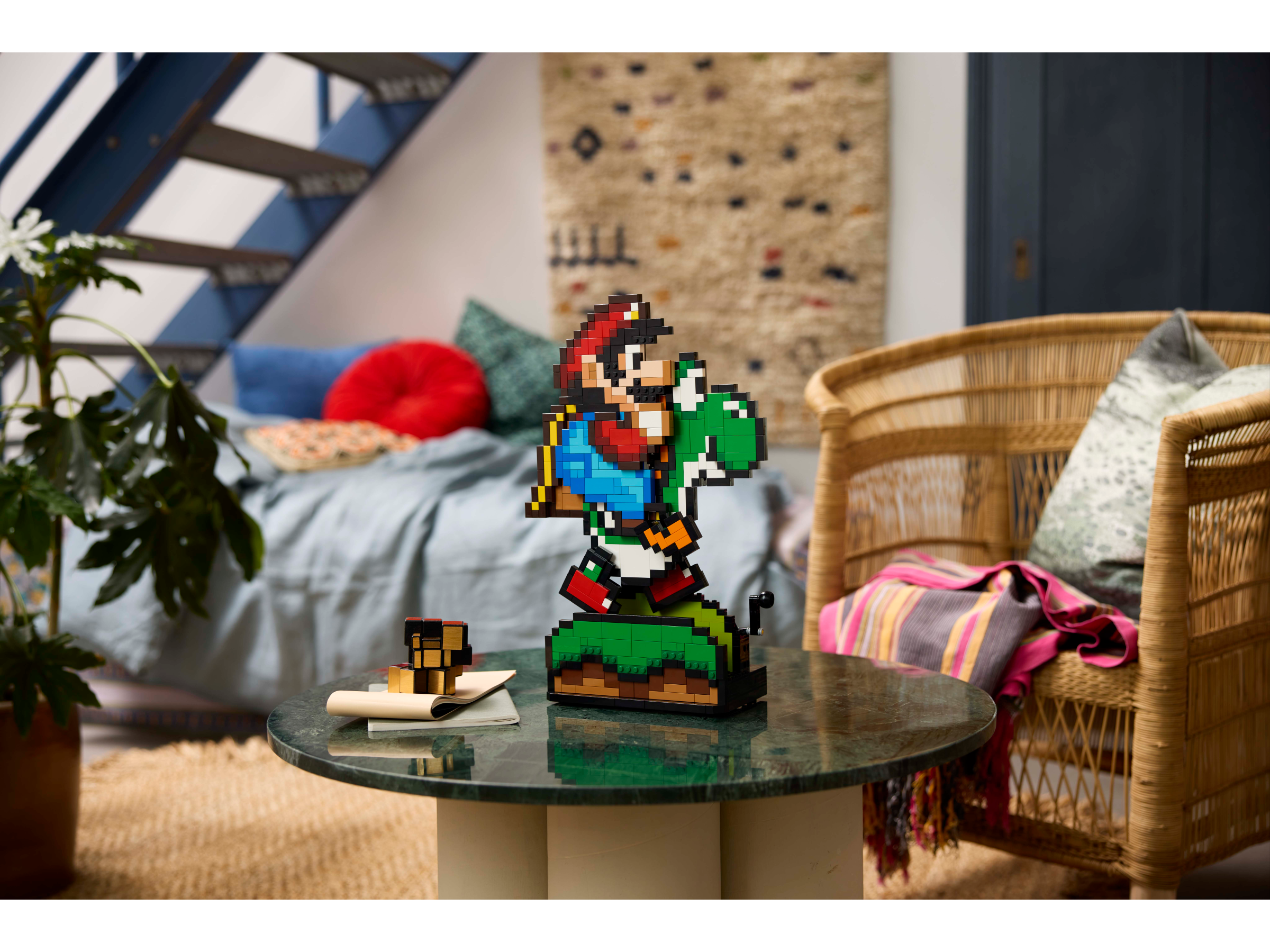 LEGO 71438 Super Mario World: Mario & Yoshi Interactive Model Set for Adults