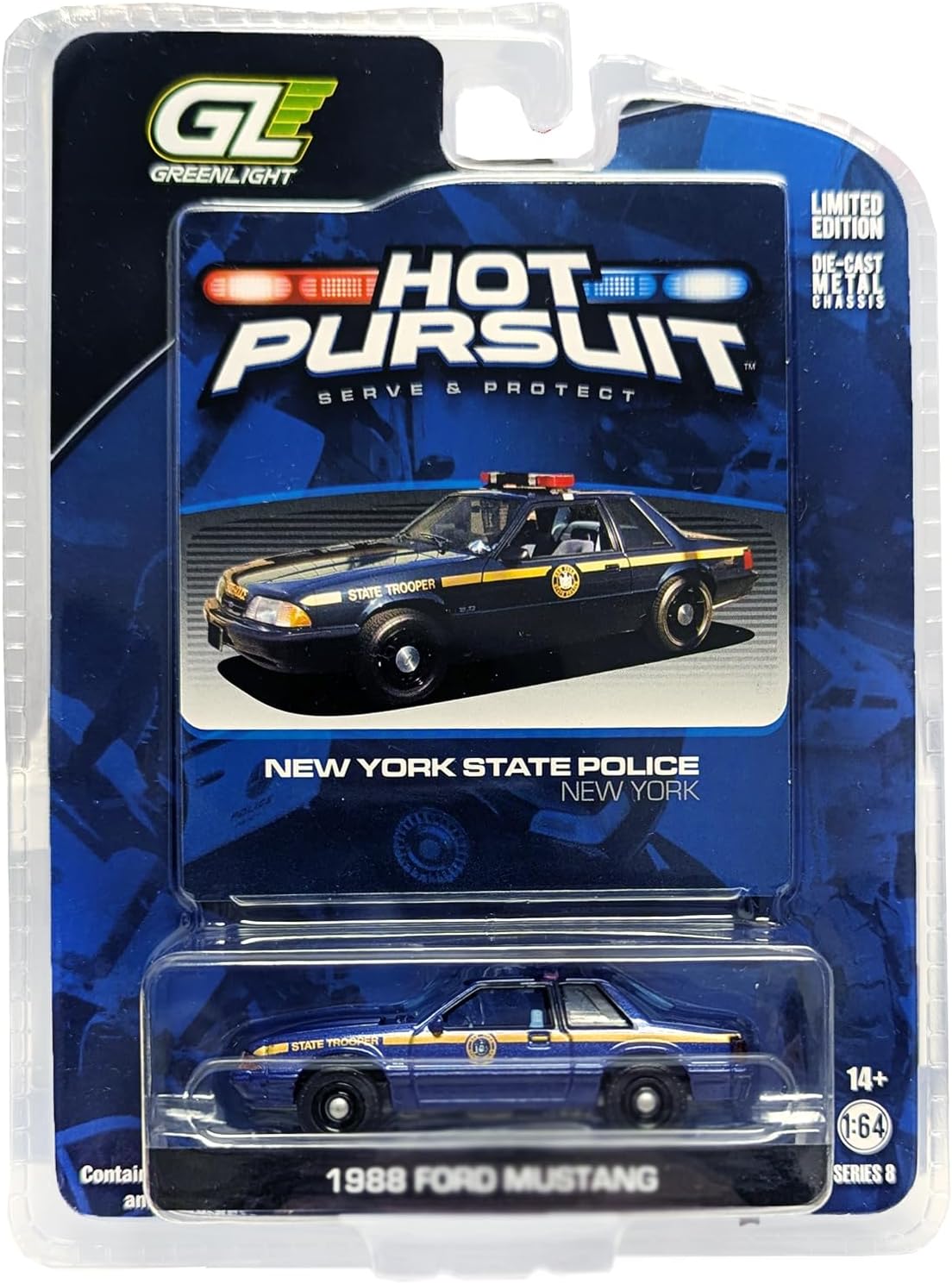 Greenlight 1988 Ford Mustang New York State Police 1:64 Scale Die Cast